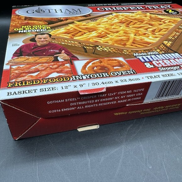 Gotham Steel Nonstick Crisper Tray Basket Oven Air-Fry Titanium Ceramic w Recipe - Picture 10 of 11